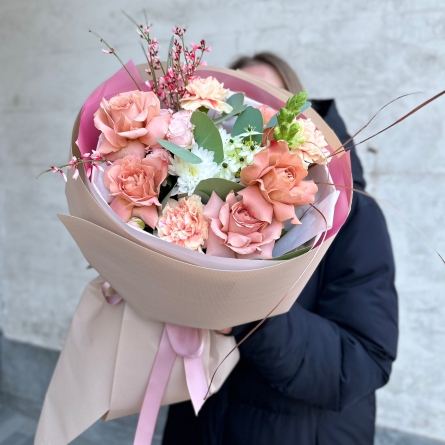 Buchet Cappuccino cu Flori Mixte alt vedere product 2