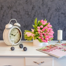 Buchet din 51 lalele roz photo